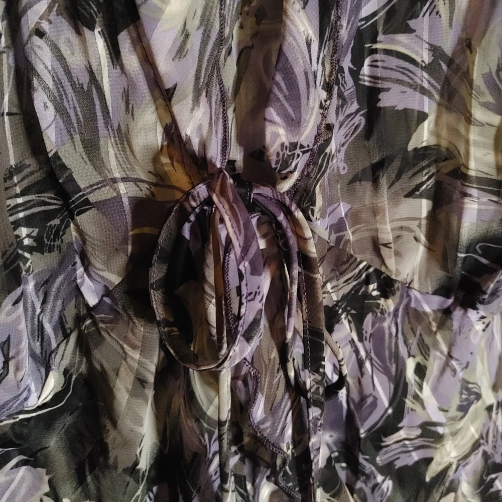 2/$30 Reitmans Pleated Look Sheer blouse - Picture 2 of 8